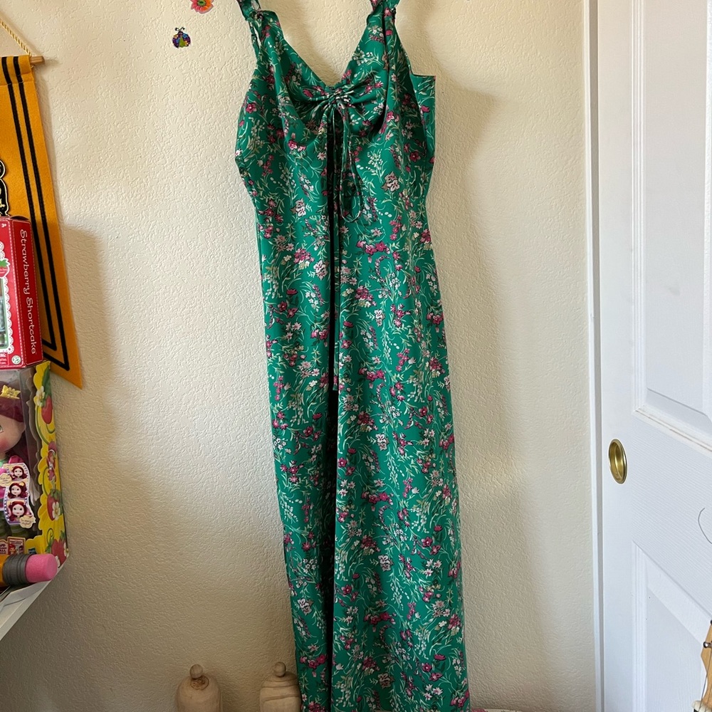 Floral Green summer dress